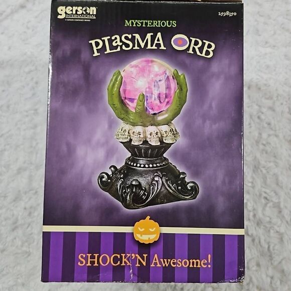 New in Box Interactive Halloween Decoration Plasma Orb with Witches Hands Spooky - Picture 8 of 9